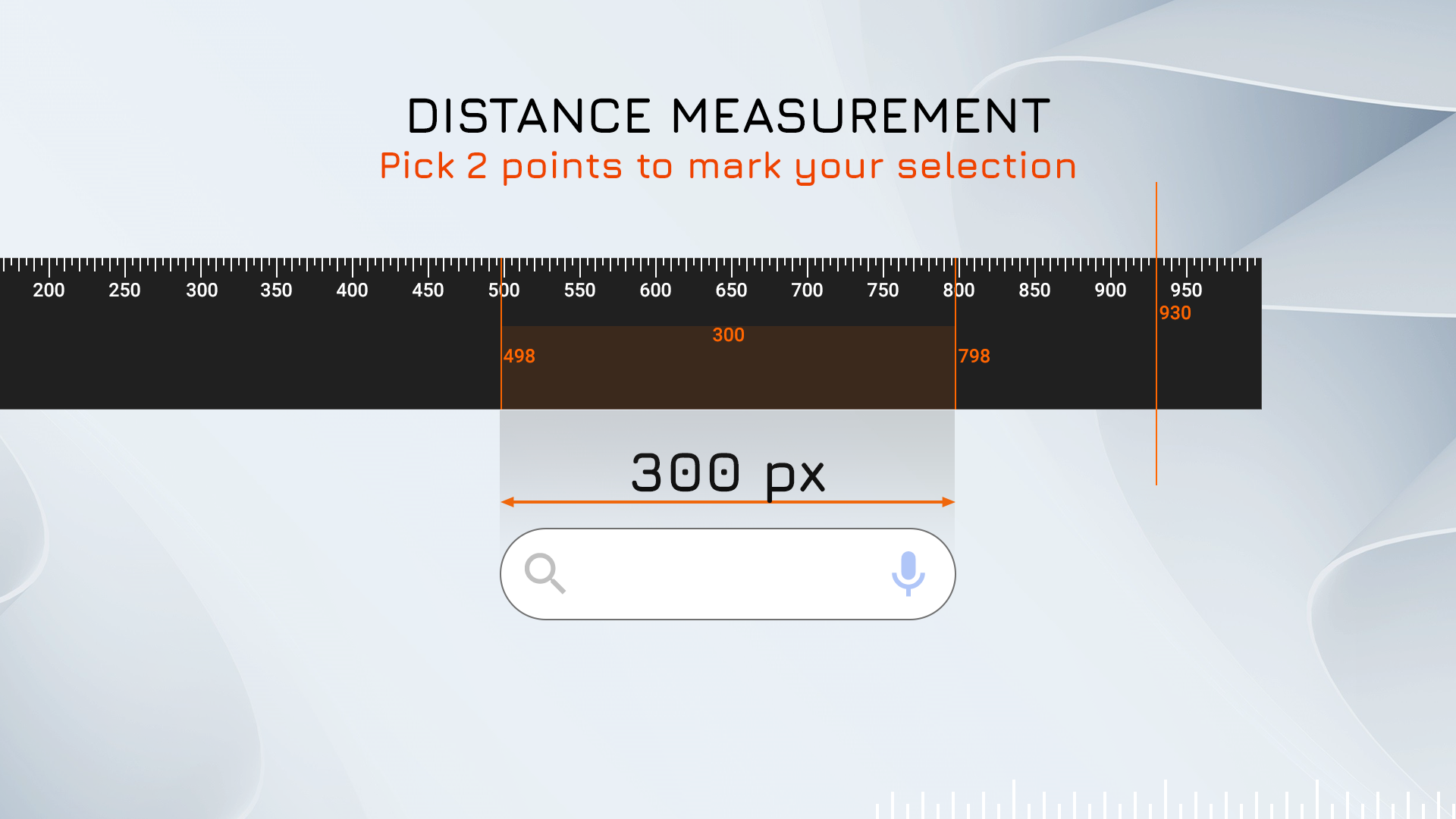 Distance Measurement - Pick 2 points to mark your selection.