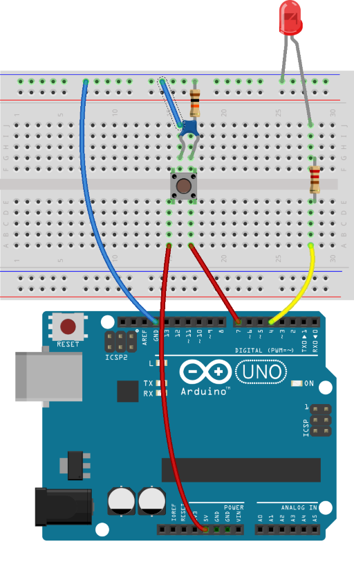 Mạch Arduino có sử dụng tụ điện.