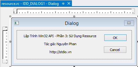 Giao diện Dialog Winform sử dụng resources với Win32API