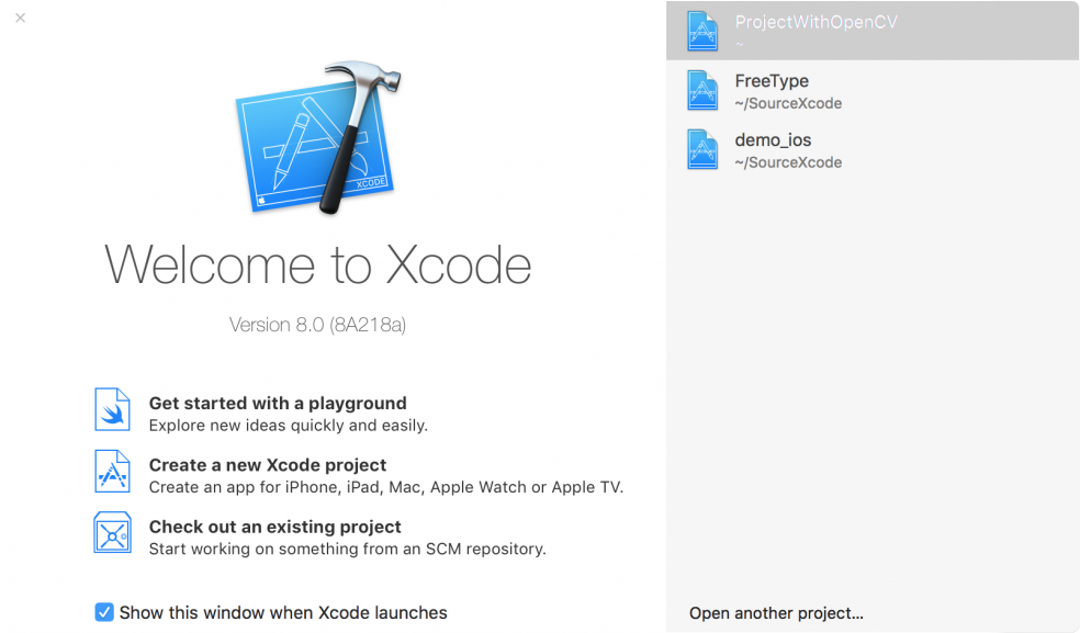 Tạo Xcode project.