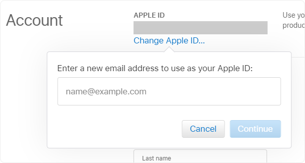 Thay đổi email của Apple ID